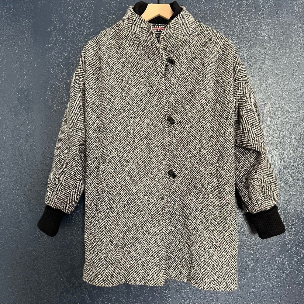 NYG New York Girl Vintage Multi Colored Fleck Tweed Coat